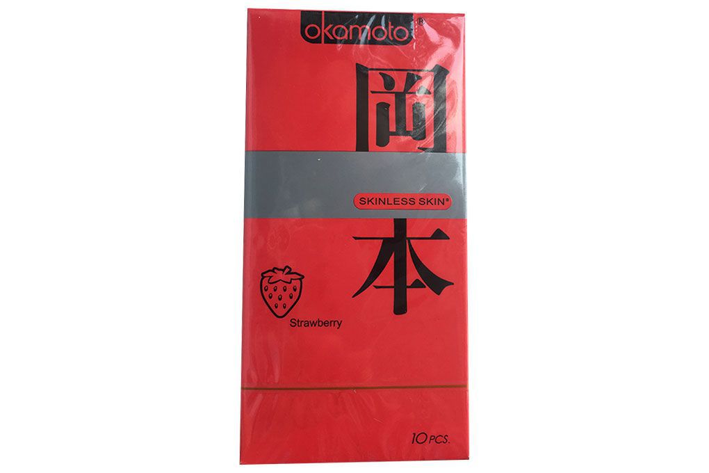 Bao cao su okamoto strawberry huong dau tay