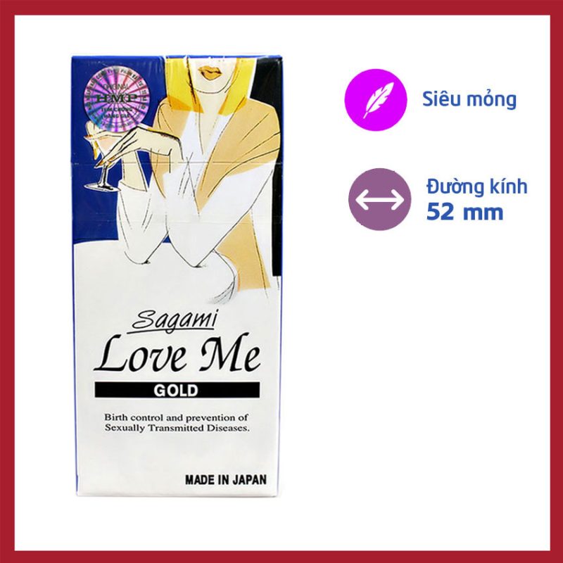 Bao cao su sagami love me gold