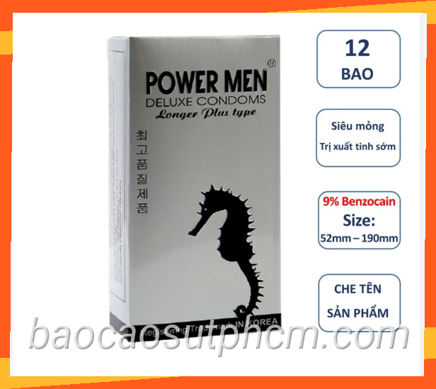 Bao cao su chong xuat tinh som power men longer plus hop 12 chiec